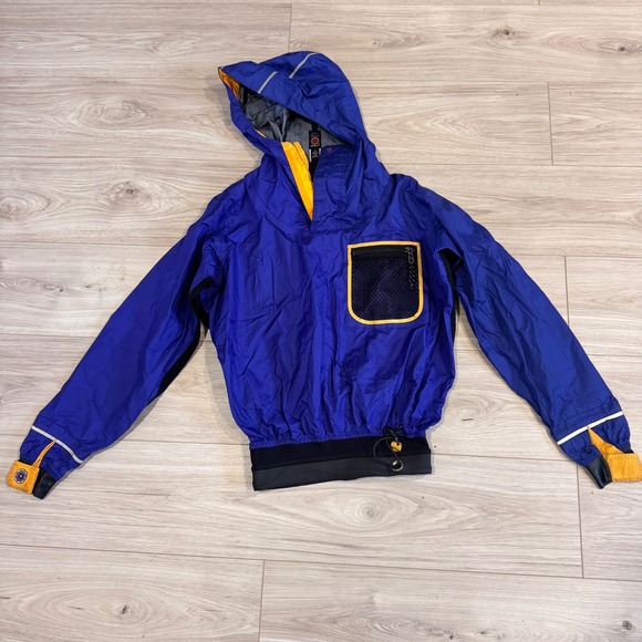 Lotus Designs Patagonia Other - Lotus Designs Patagonia Anorak Jacket Hoodie Blue Orange Size S kayak